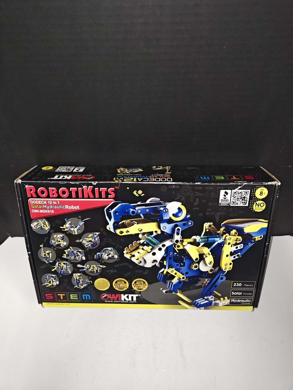 Owikit Robotikits Dodeca 12 In 1 Solar Hydraulic Robot Construction Kids Toy